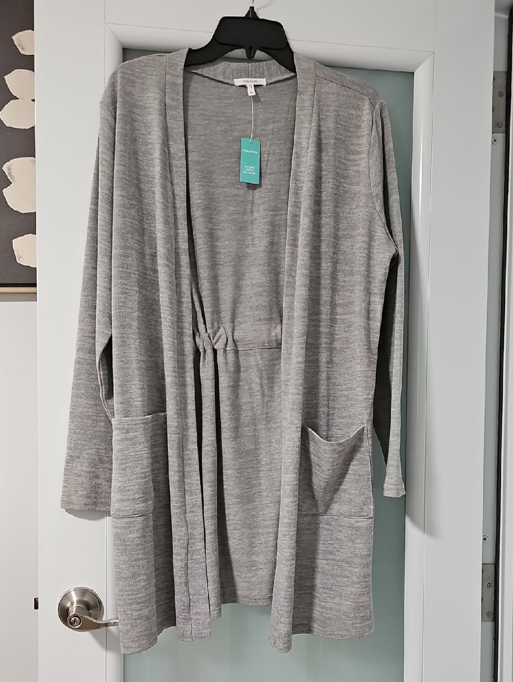 Maurices Heather Gray Open Cardigan